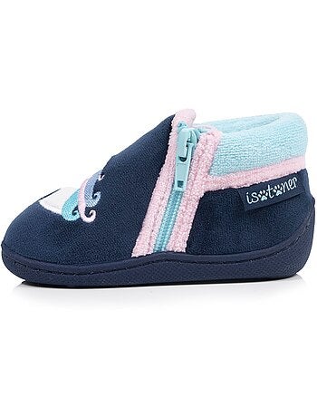 Pantofole stivaletti con cerniera, facili da indossare, buona neonato bambina Isotoner