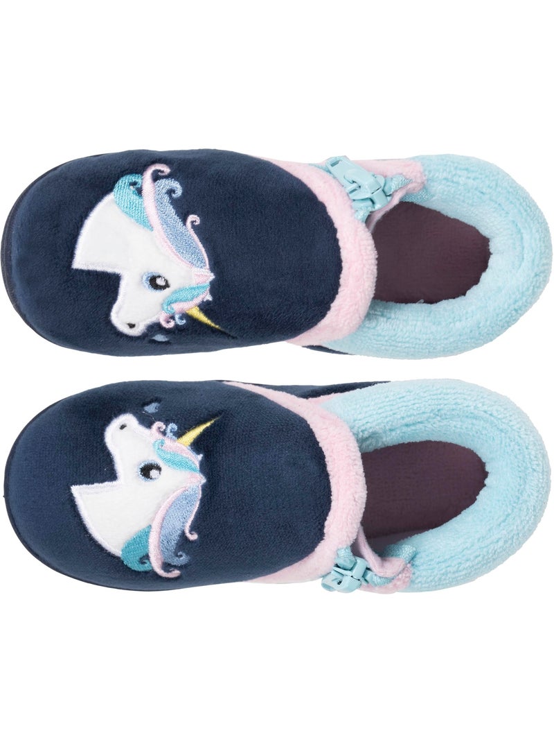 Pantofole stivaletti con cerniera, facili da indossare, buona neonato bambina Isotoner Blu marino - Kiabi