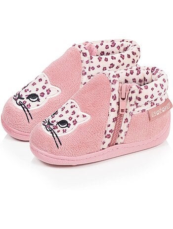 Pantofole stivaletti con cerniera, facili da indossare, buona neonato bambina isotoner