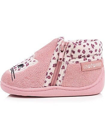 Pantofole stivaletti con cerniera, facili da indossare, buona neonato bambina isotoner