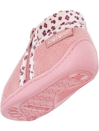 Pantofole stivaletti con cerniera, facili da indossare, buona neonato bambina isotoner