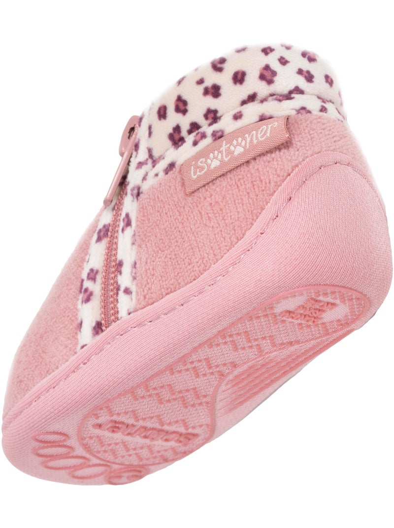 Pantofole stivaletti con cerniera, facili da indossare, buona neonato bambina isotoner Rosato - Kiabi