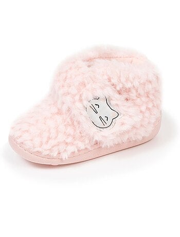 Pantofole stivaletti con chiusura in velcro, buon supporto bambina isotoner