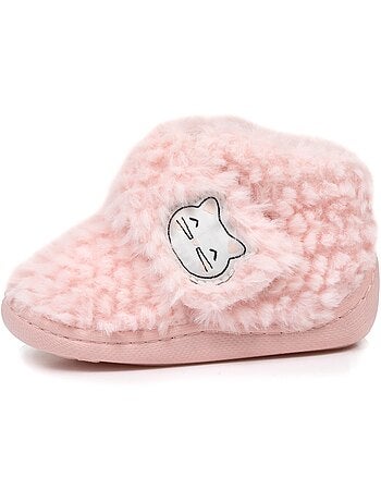 Pantofole stivaletti con chiusura in velcro, buon supporto bambina isotoner