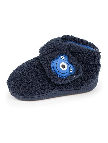Pantofole stivaletti con chiusura in velcro, buon supporto bambino Isotoner