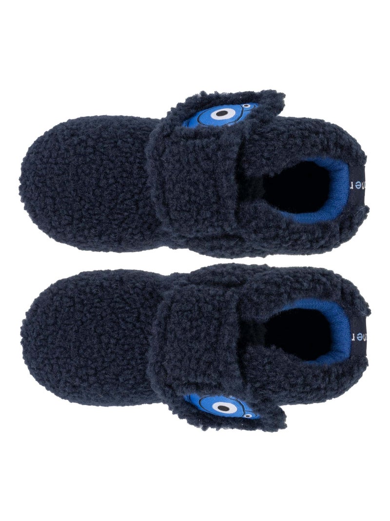 Pantofole stivaletti con chiusura in velcro, buon supporto bambino Isotoner Blu marino - Kiabi