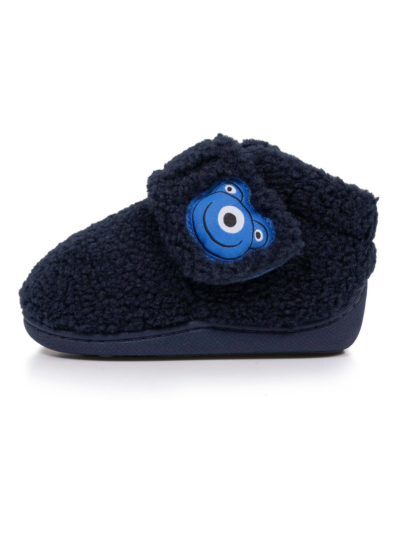 Pantofole stivaletti con chiusura in velcro, buon supporto bambino Isotoner Blu marino - Kiabi