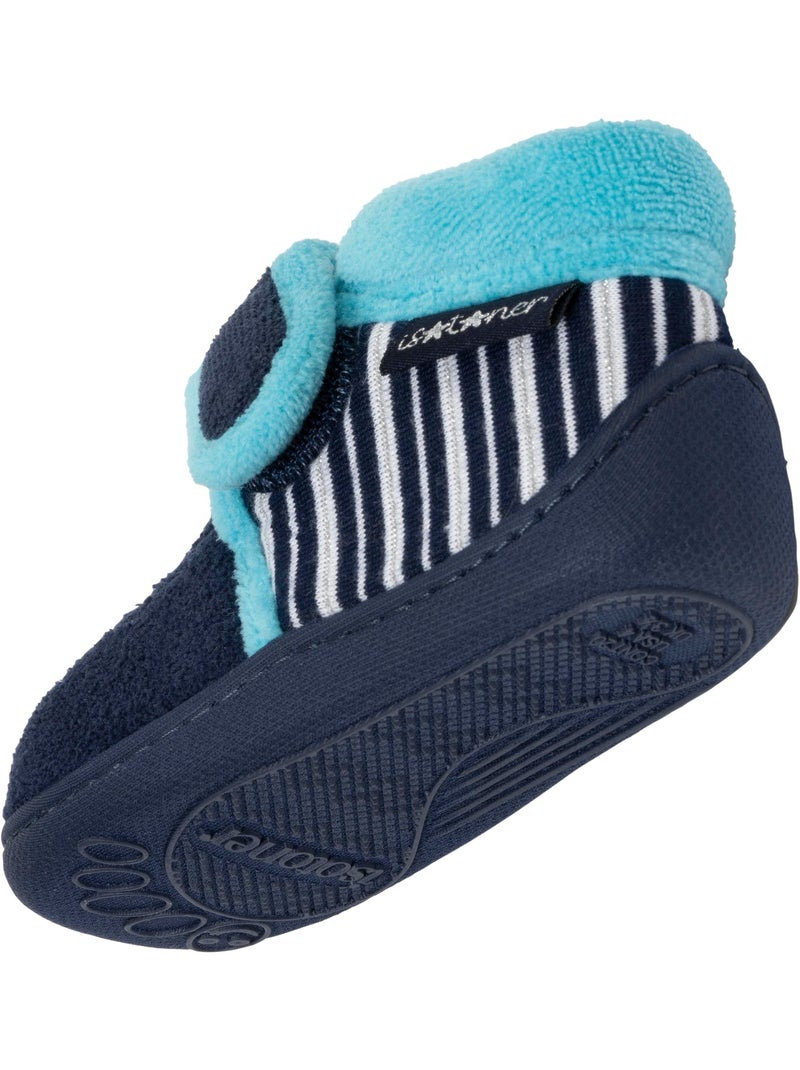 Pantofole stivaletti con chiusura in velcro, buon supporto neonato bambina Blu marino - Kiabi