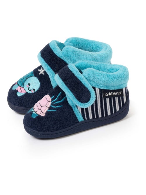 Pantofole stivaletti con chiusura in velcro, buon supporto neonato bambina Isotoner - Kiabi