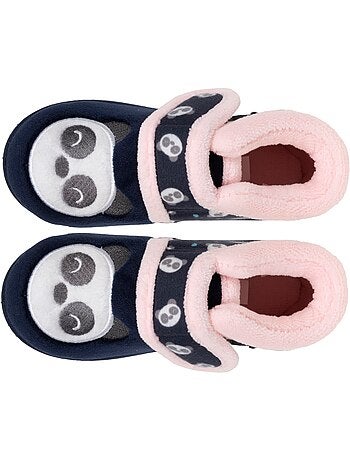 Pantofole stivaletti con chiusura in velcro, buon supporto neonato bambina isotoner