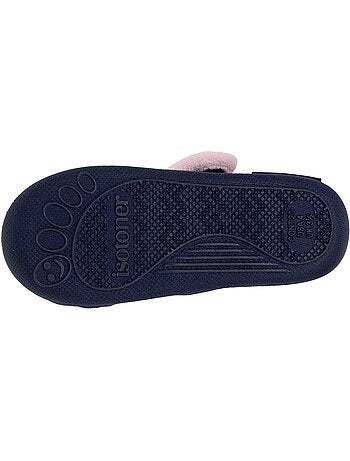 Pantofole stivaletti con chiusura in velcro, buon supporto neonato bambina isotoner