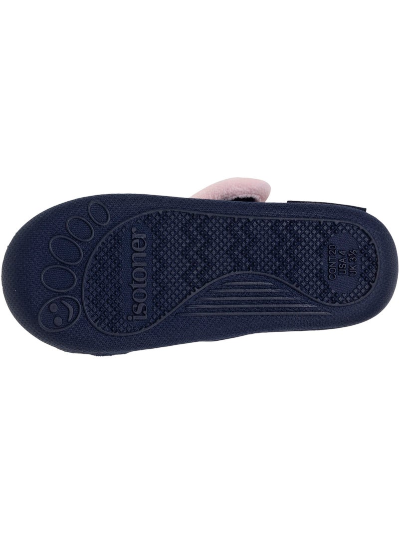 Pantofole stivaletti con chiusura in velcro, buon supporto neonato bambina isotoner Blu marino - Kiabi
