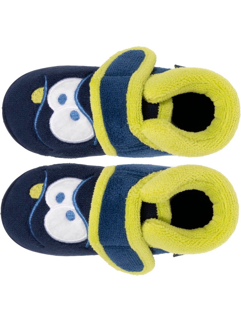 Pantofole stivaletti con chiusura in velcro, buon supporto neonato bambino Blu marino - Kiabi