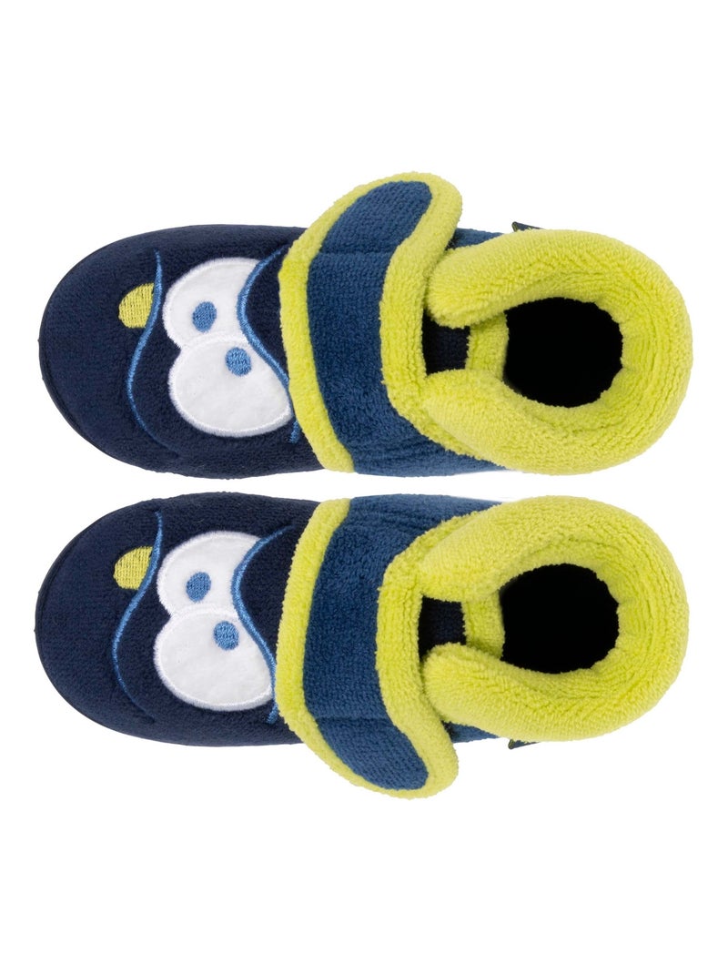 Pantofole stivaletti con chiusura in velcro, buon supporto neonato bambino Isotoner Blu marino - Kiabi