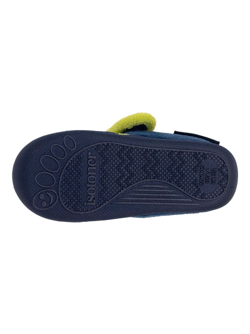 Pantofole stivaletti con chiusura in velcro, buon supporto neonato bambino Isotoner Blu marino - Kiabi