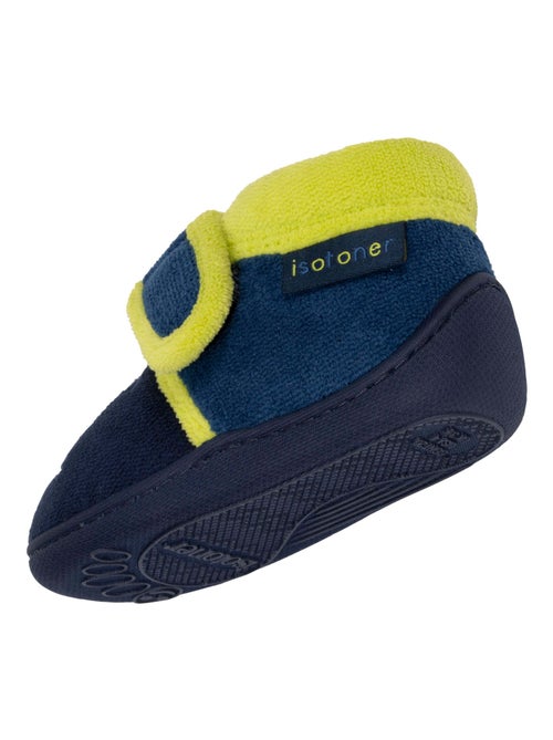 Pantofole stivaletti con chiusura in velcro, buon supporto neonato bambino Isotoner - Kiabi