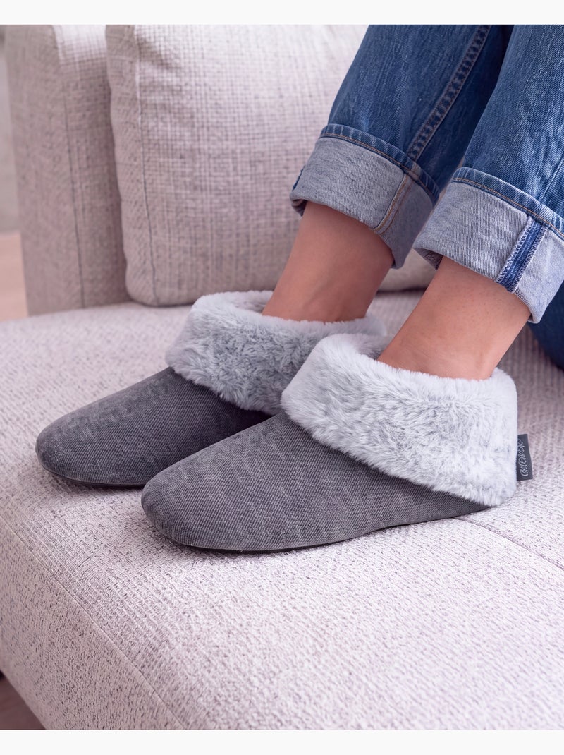 Pantofole stivaletti  donna Grigio scuro - Kiabi