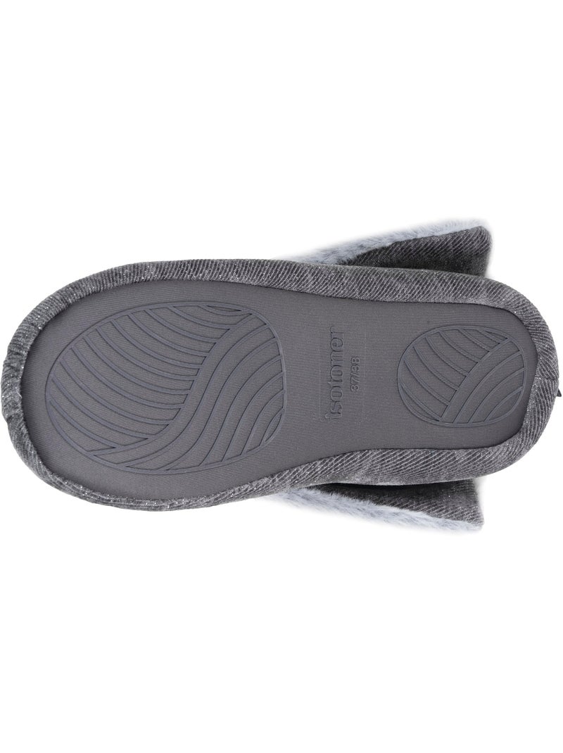 Pantofole stivaletti  donna isotoner Grigio scuro - Kiabi