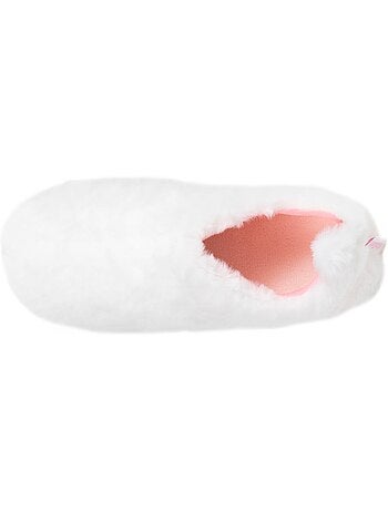Pantofole stivaletti finta pelliccia, suola in gomma donna