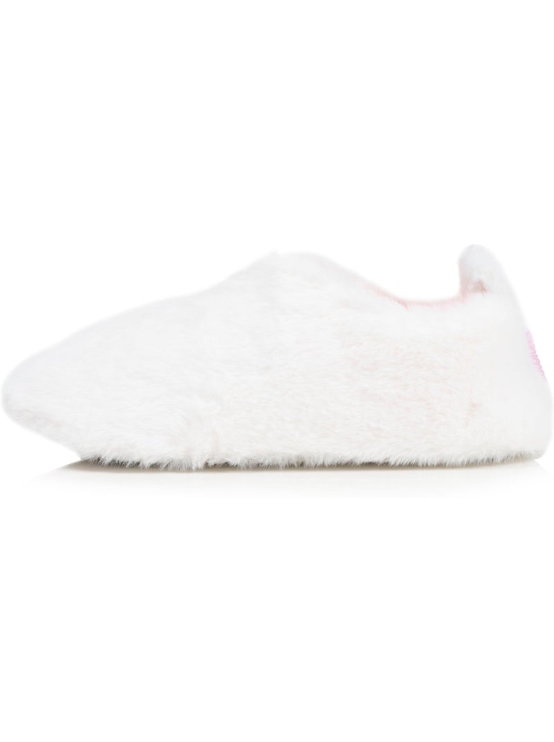 Pantofole stivaletti finta pelliccia, suola in gomma donna Avorio - Kiabi