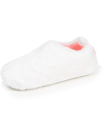 Pantofole stivaletti finta pelliccia, suola in gomma donna Isotoner