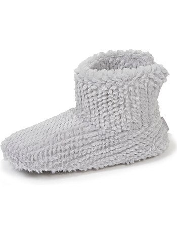 Pantofole stivaletti imitazione di pelliccia, suola donna isotoner