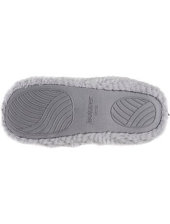 Pantofole stivaletti imitazione di pelliccia, suola donna isotoner
