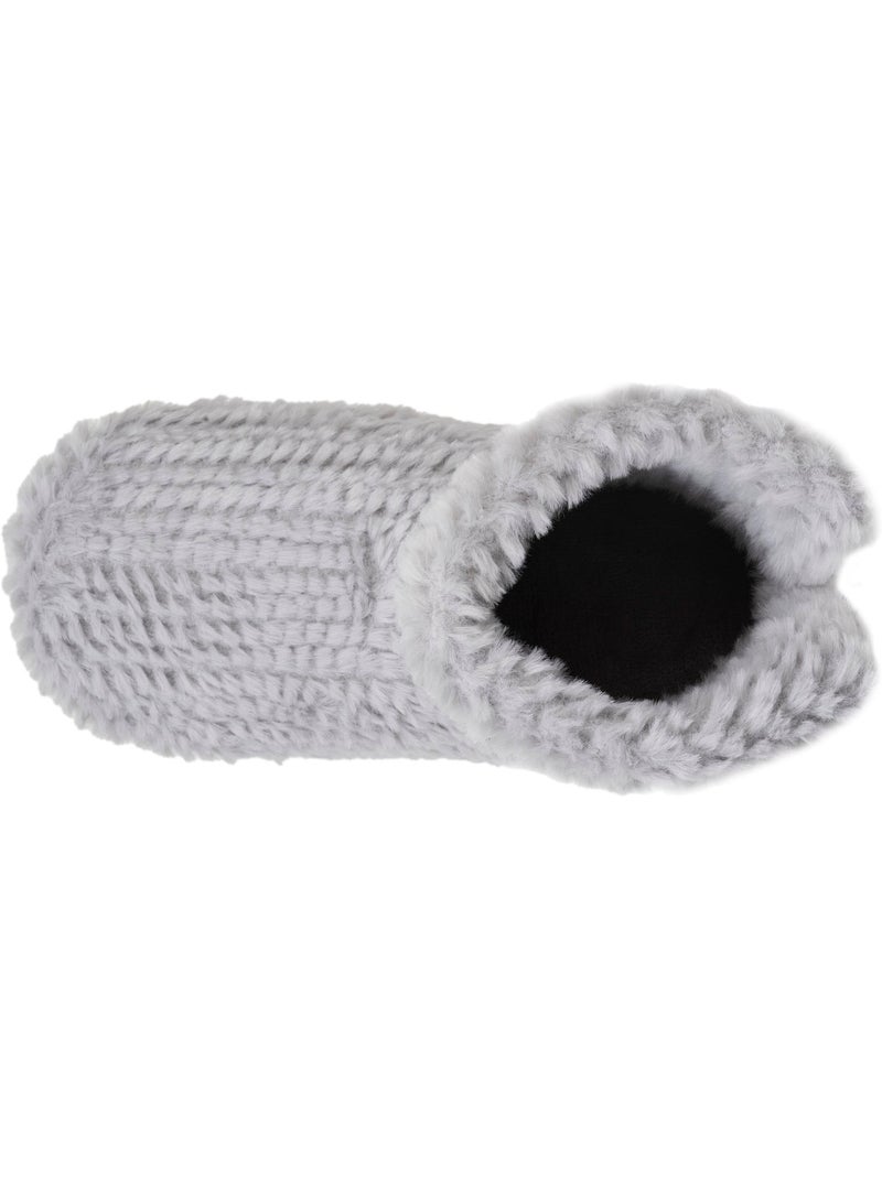 Pantofole stivaletti imitazione di pelliccia, suola donna isotoner Grigio grigio - Kiabi