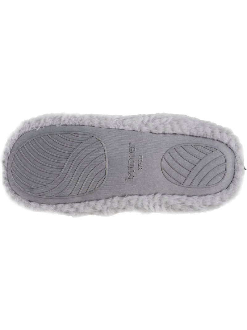 Pantofole stivaletti imitazione di pelliccia, suola donna isotoner Grigio grigio - Kiabi