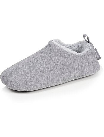 Pantofole stivaletti maglia, suola in gomma antiscivolo donna Isotoner