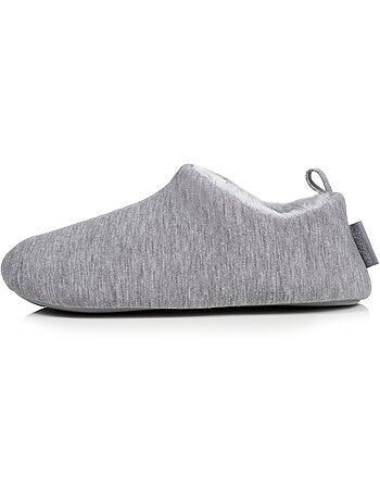 Pantofole stivaletti maglia, suola in gomma antiscivolo donna Isotoner