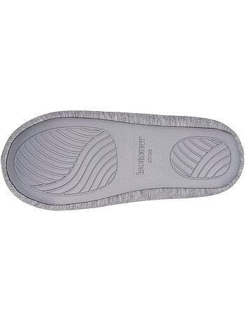 Pantofole stivaletti maglia, suola in gomma antiscivolo donna Isotoner