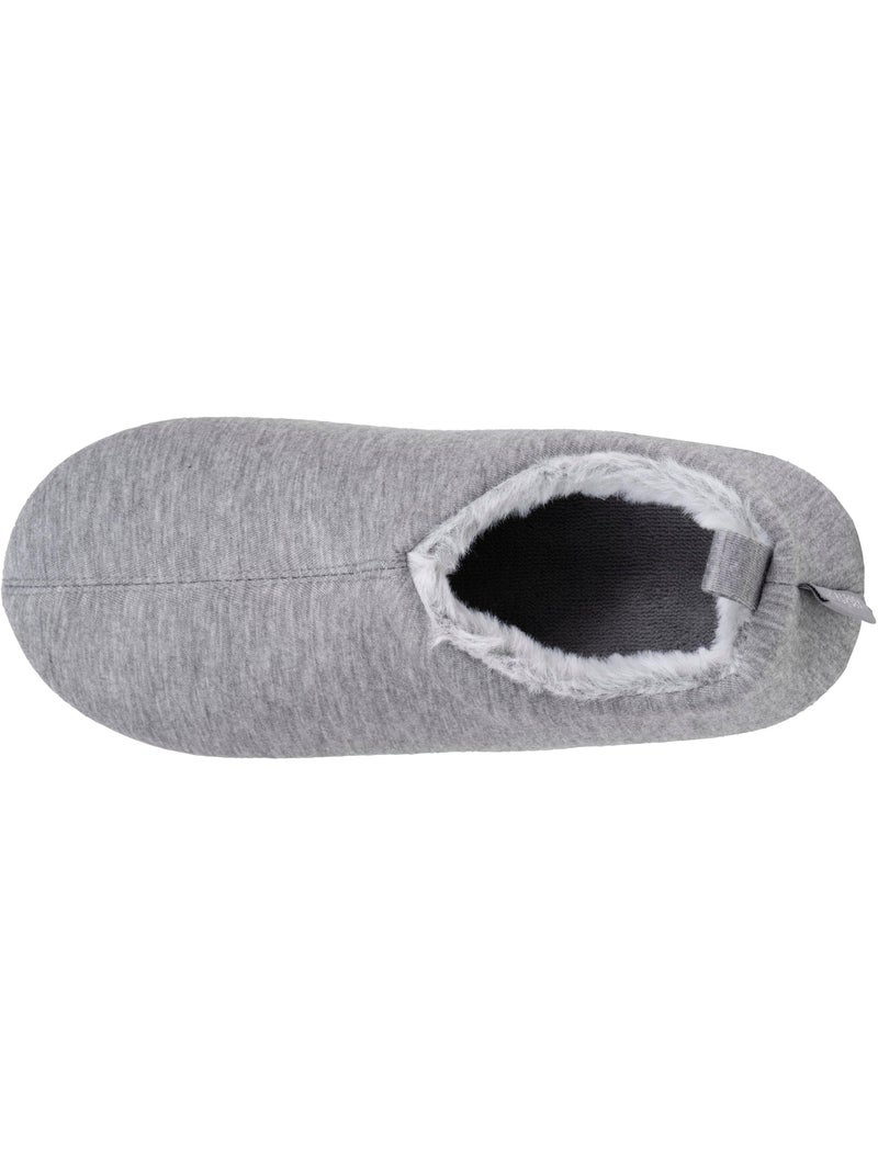 Pantofole stivaletti maglia, suola in gomma antiscivolo donna Isotoner Grigio melangiato - Kiabi