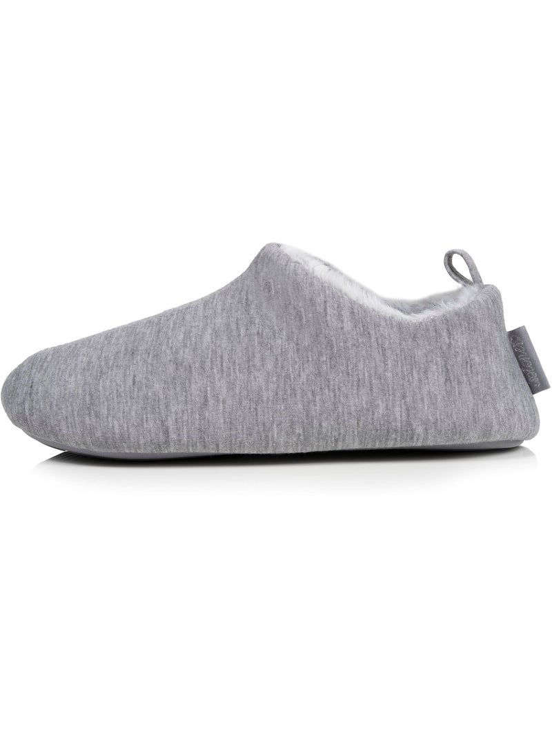 Pantofole stivaletti maglia, suola in gomma antiscivolo donna Isotoner Grigio melangiato - Kiabi