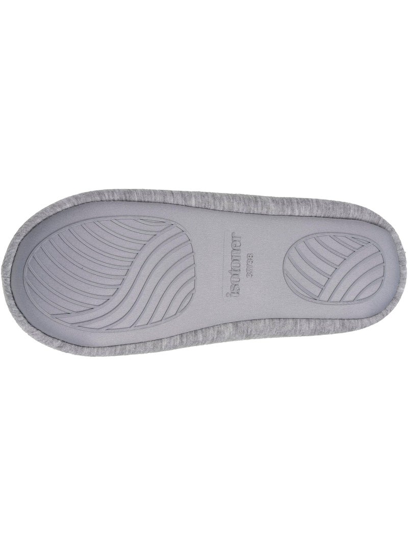 Pantofole stivaletti maglia, suola in gomma antiscivolo donna Isotoner Grigio melangiato - Kiabi