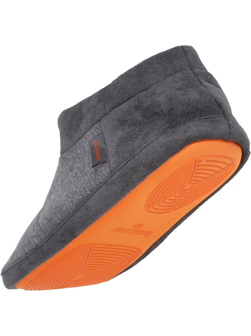 Pantofole stivaletti microspugna, suola in gomma antiscivolo uomo Isotoner Grigio melangiato - Kiabi