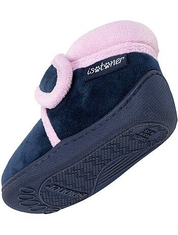 Pantofole stivaletti microvelluto con sostegno rinforzato, neonato bambina isotoner