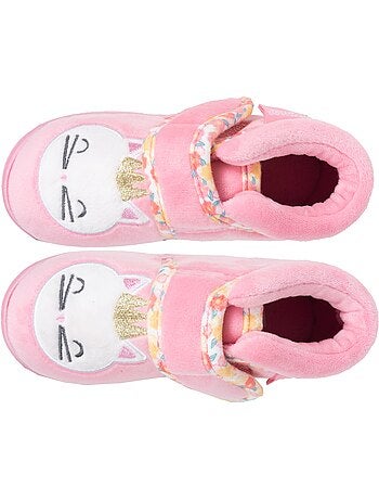 Pantofole stivaletti microvelluto con sostegno rinforzato, neonato bambina isotoner