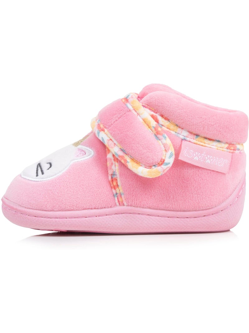 Pantofole stivaletti microvelluto con sostegno rinforzato, neonato bambina isotoner Rosa - Kiabi