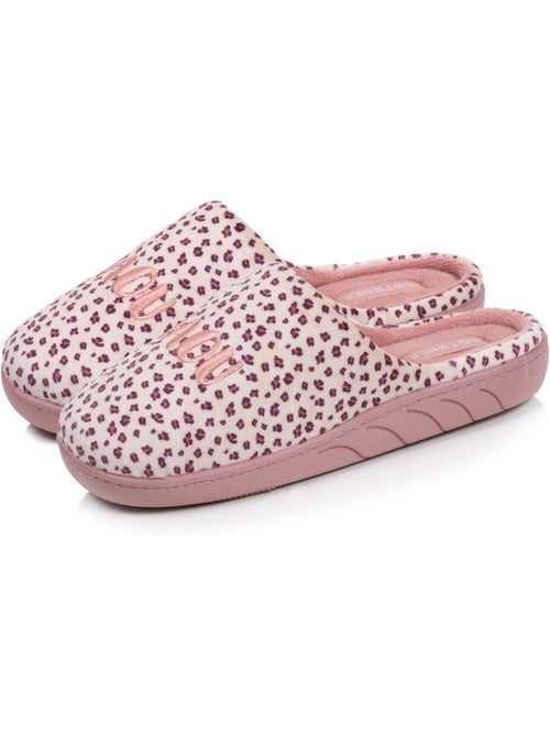 Pantofole stivaletti microvelluto leopardato, suola bambina - Kiabi Pantofole stivaletti microvelluto leopardato, suola bambina - Kiabi