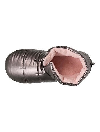 Pantofole stivaletti nylon metallizzato, suola antiscivolo donna Isotoner