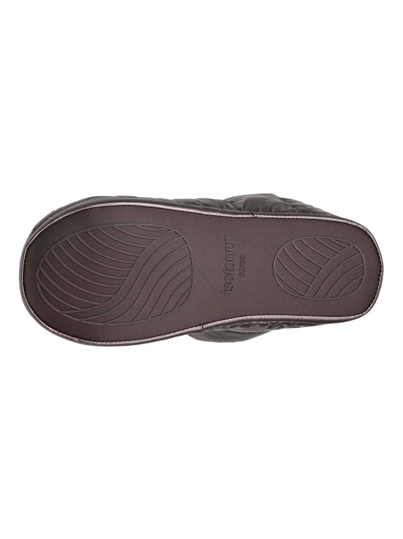 Pantofole stivaletti nylon metallizzato, suola antiscivolo donna Isotoner Bronzo - Kiabi