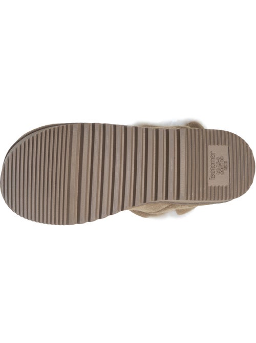 Pantofole stivaletti pelle color cammello, suola in gomma donna isotoner - Kiabi Pantofole stivaletti pelle color cammello, suola in gomma donna isotoner - Kiabi
