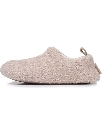 Pantofole stivaletti sherpa, suola antiscivolo donna isotoner