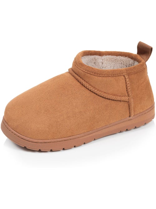 Pantofole stivaletti similpelle - suola dentellata bambino - Kiabi