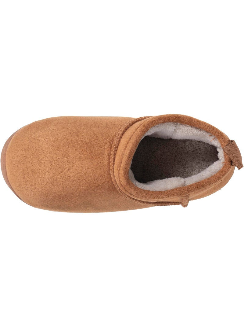 Pantofole stivaletti similpelle - suola dentellata bambino Cammello - Kiabi