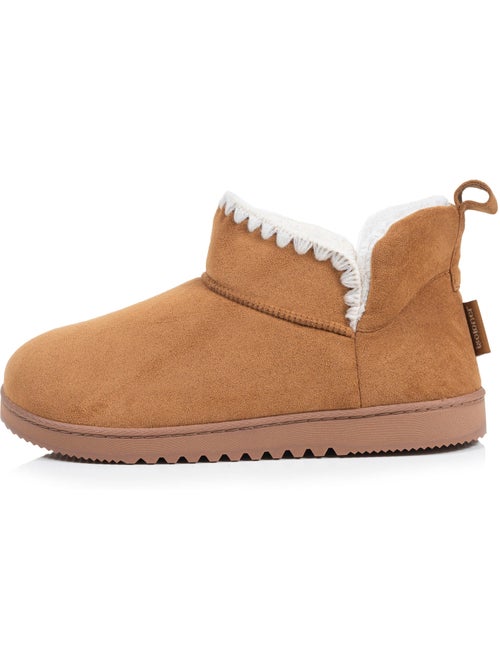 Pantofole stivaletti similpelle - suola dentellata donna isotoner - Kiabi