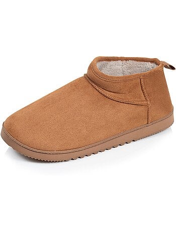 Pantofole stivaletti similpelle - suola dentellata uomo isotoner