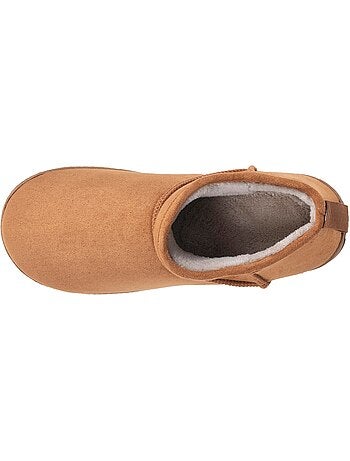 Pantofole stivaletti similpelle - suola dentellata uomo isotoner