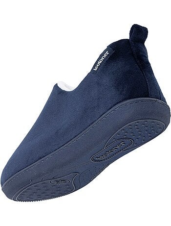 Pantofole stivaletti soletta ergonomica in microvelour con donna Isotoner